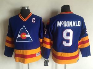 Kinder Colorado Avalanche Eishockey Trikot Retro Mcdonald #9 Blau